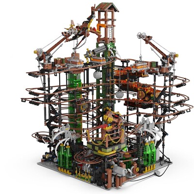 NUTCRACKER Large MOC Motorized Roller Coaster Marble Run Track Transport Syst...