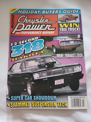 1998 January Chrysler Power magazine 12 second 318 Dakota Exhaust tech (CP287)