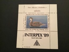 ICOLLECTZONE  Interpex 1989 Duck sheet ducks  VF NH