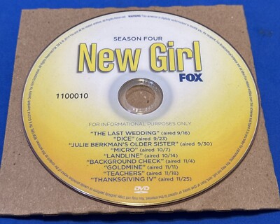 NEW GIRL PROMO DVD SCREENER RARE ZOOEY DESCHANEL SITCOM COMEDY