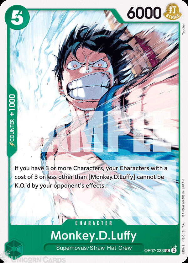 OP07-033 Monkey.D.Luffy : Uncommon  English One Piece TCG Card : OP07: 500 Years