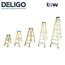 Deligo 4/5/6/8/10 Tread Fibreglass Step Ladder - FLS4/5/6/8/10