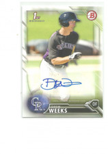 2016 BOWMAN PROSPECTS AUTOGRAPHS #PADW DREW WEEKS