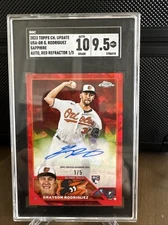 2023 TOPPS CH. UPDATE USA-GR GRAYSON RODRIGUEZ SAPPHHIRE AUT0 RED REF #/5 RC