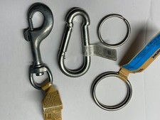Blue Hawk Key Carabiner Snap Hook and Key Rings 4pcs 