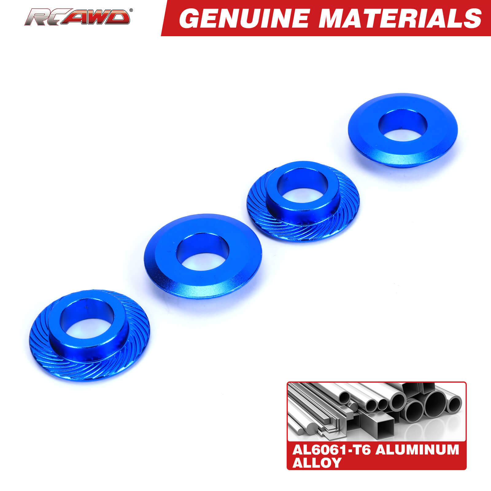 RCAWD Wheel 1/5 Billet Adapter Washer F/R PRO637900 for Proline Wheel