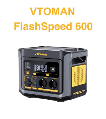 VTOMAN FlashSpeed 600 Tragbare Powerstation 499Wh 600W Vollladung in 70 Min
