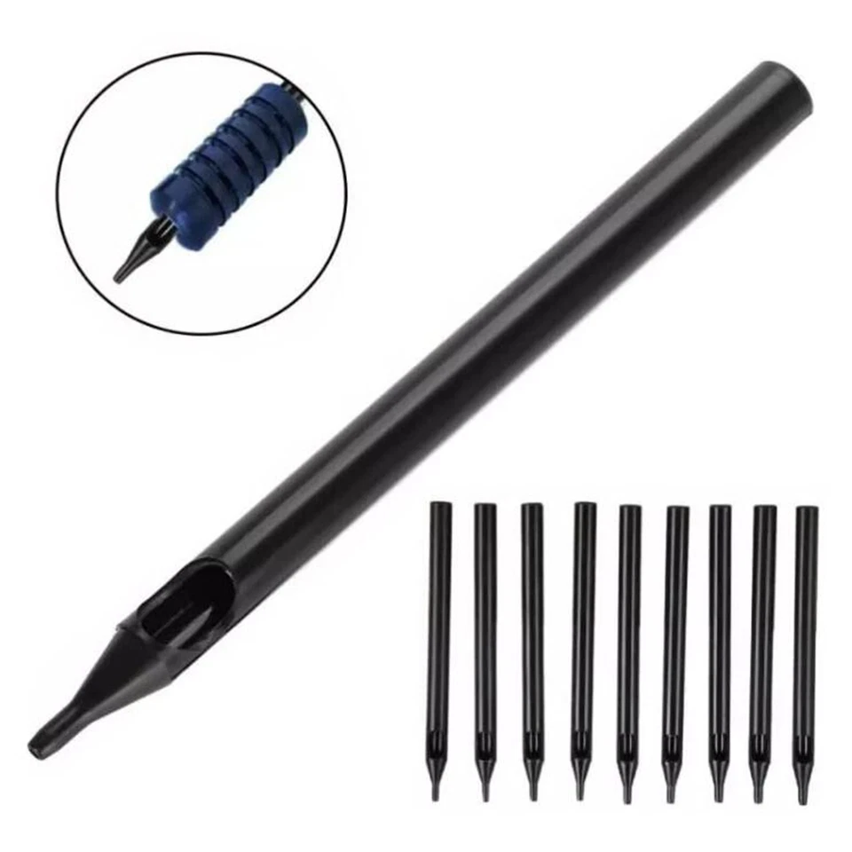 50 piezas agujas de tatuaje y puntas de tubo + forro y sombreado surtidos tamaños RL RS M1 Foto 2 de 4