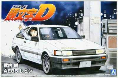 AOSHIMA 57346 Initial D Itsuki Takeuchi Ae85 Levin 1/24 Scale Kit