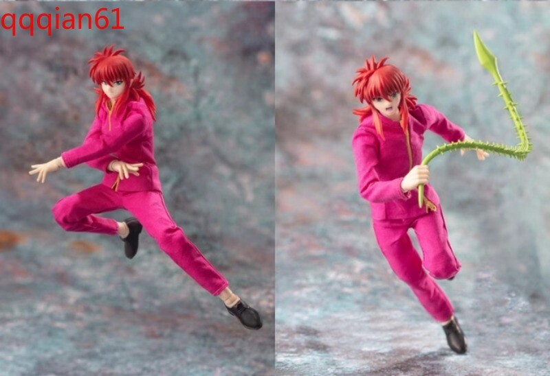 Figurine GT Toys Kurama Yuyu Hakusho 1/12 - Habits De Combat, Accessoire Inclus !