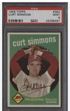1959 Topps Curt Simmons  #382 PSA 9  MINT