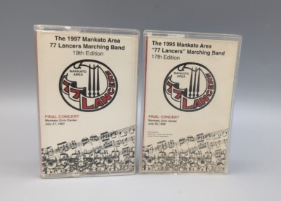 #ad #ad Mankato Area 77 Lancers Marching Band Cassettes 1995 1997 Final concert Lot $19.99