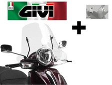 Parabrezza + attacchi trasparente PIAGGIO Beverly 500 2003 2004 2005  106A GIVI 