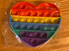 Push Pop Bubble Fidget Sensory Toy, Silicone Poppers Fidget Toy for Kids Rainbow