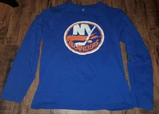 NHL Fanatics NY Islanders Blue T-Shirt long Sleeve Child S 8-10 *