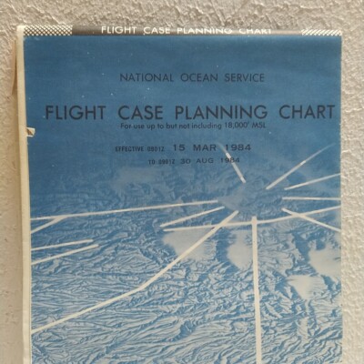 National Ocean Service Flight Case Planning Chart 1984 Map Table Plane Pilot