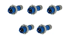 (case of 5) EATON Arrow Hart AH320P6W Pin and Sleeve Plug, 20A 250V, Extra