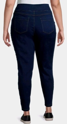 Pantalon jeggings taille moyenne bleu foncé Terra & Sky taille plus 2X (20W-22W) NEUF - Photo 2/5