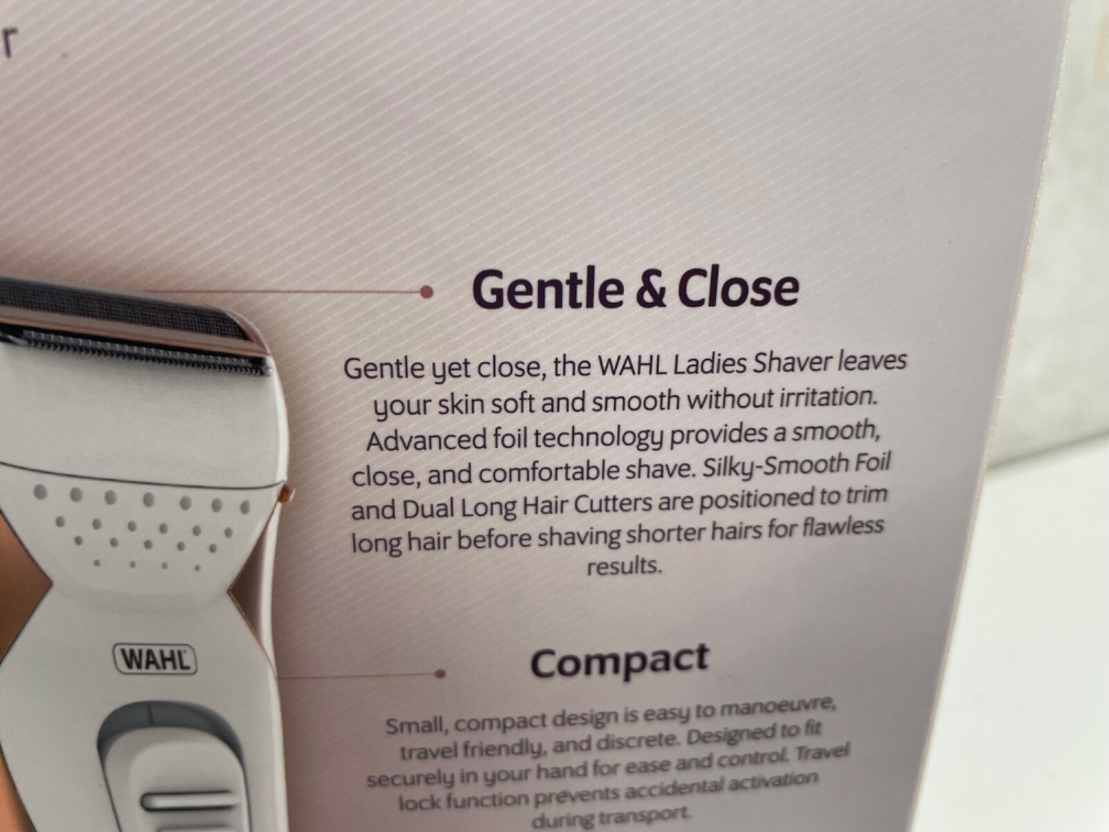 WAHL LADIES SHAVER BATTERY POWERED WET & DRY LEGS,UNDERARM,BIKINI