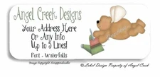 Country Prim Flying Garden Angel Bear Personalized Return Address Labels