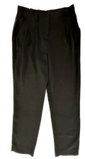 Michael Kors Size 8 Black Pleated High Rise Dress Pants L29  Straight Leg