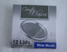 NEW Country Classics 12 Lids (Bands not included) Wide Mouth for preserving food