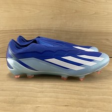 Adidas X Crazyfast.1 LL FG Laceless Mens Size 12 Blue Soccer Cleats Shoes