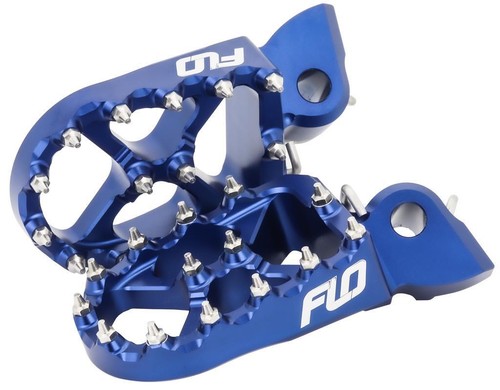 Flo FPEG-793-2BLU Pro Series Foot Pegs Blue Fits Yamaha YZ450F 2023+ YZ250F 24+ - Picture 2 of 3