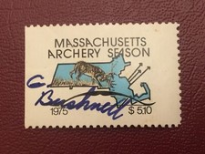 ICOLLECTZONE US Massachusetts 1975 Archery Stamp VF used