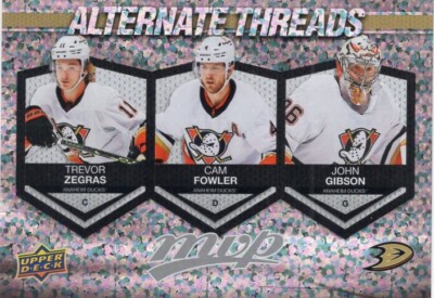 Zegras/Fowler/Gibson 2023-24 MVP Alternate Threads Sparkle #AT-5 Ducks