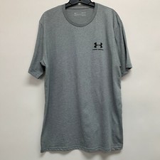 Under Armour Heatgear Men's Shirt Large Light Gray Logo