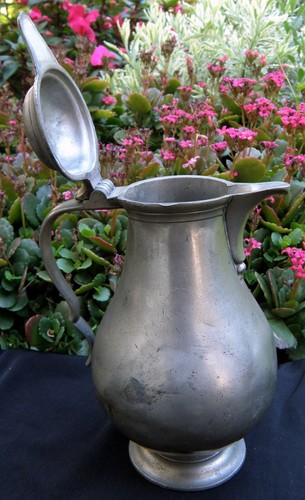 Antique kamphof zwolle pewter wine flagon Holland, late 18th century af - Picture 6 of 11