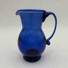 Blenko Williamsburg Cobalt Blue Glass Creamer Pitcher