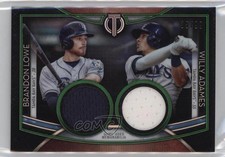 2020 Topps Tribute Dual Player Relics Green 35/99 Brandon Lowe Willy Adames ne1