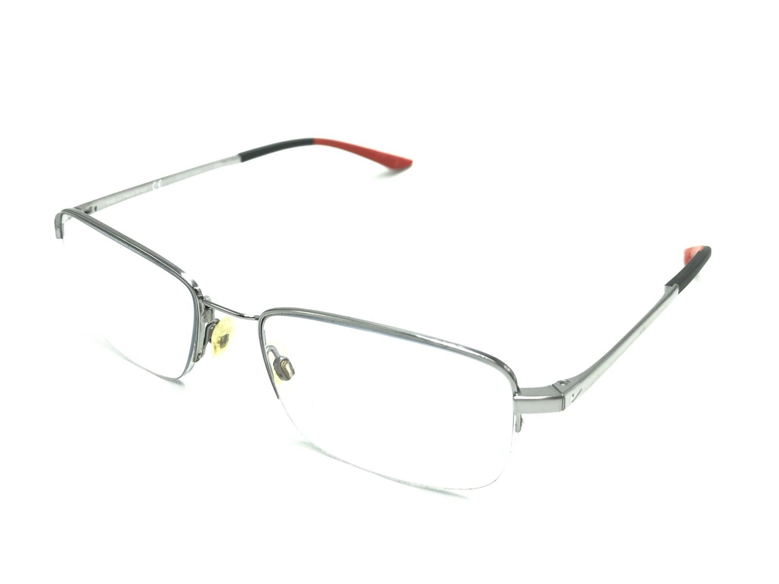 NIKE FLEXON BRIDGE 4306 073 Silver Half Rimless Metal Eyeglasses Frame 54-18 145