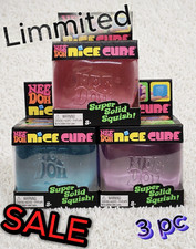   NEEDOH NICE CUBE BLUE,PINK,PURPLE SET OF 3 NEW   Set of 3 