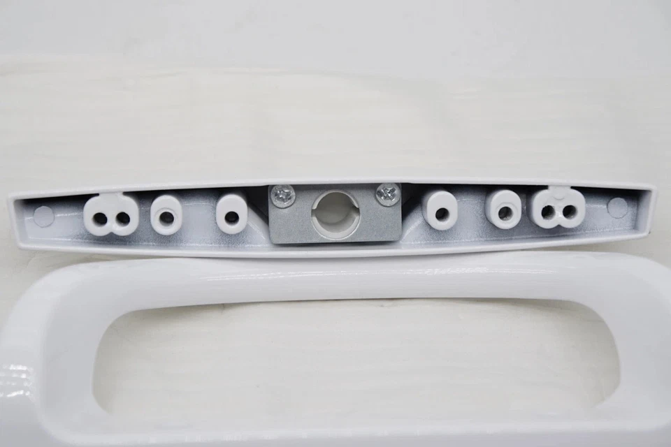 Juego de manijas de puerta correderas para patio blanco/negro sin llave reversibles 3-15/16" mortaja Foto 4 de 4