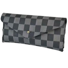 Glasses Case Pouch - Leather Eyeglass Holder - Soft Lined Snap Closure- Imported
