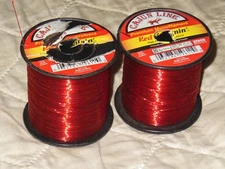 Lot 2 Cajun Line Red Lightnin Monofilament Fishing Line 30lb Test