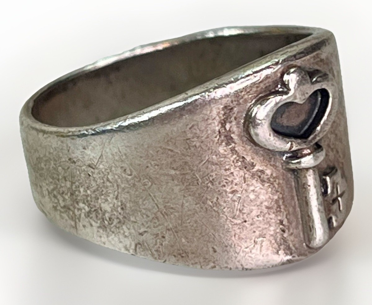 JAMES AVERY Key To My Heart Ring Size 6 Sterling Silver 925 Wide