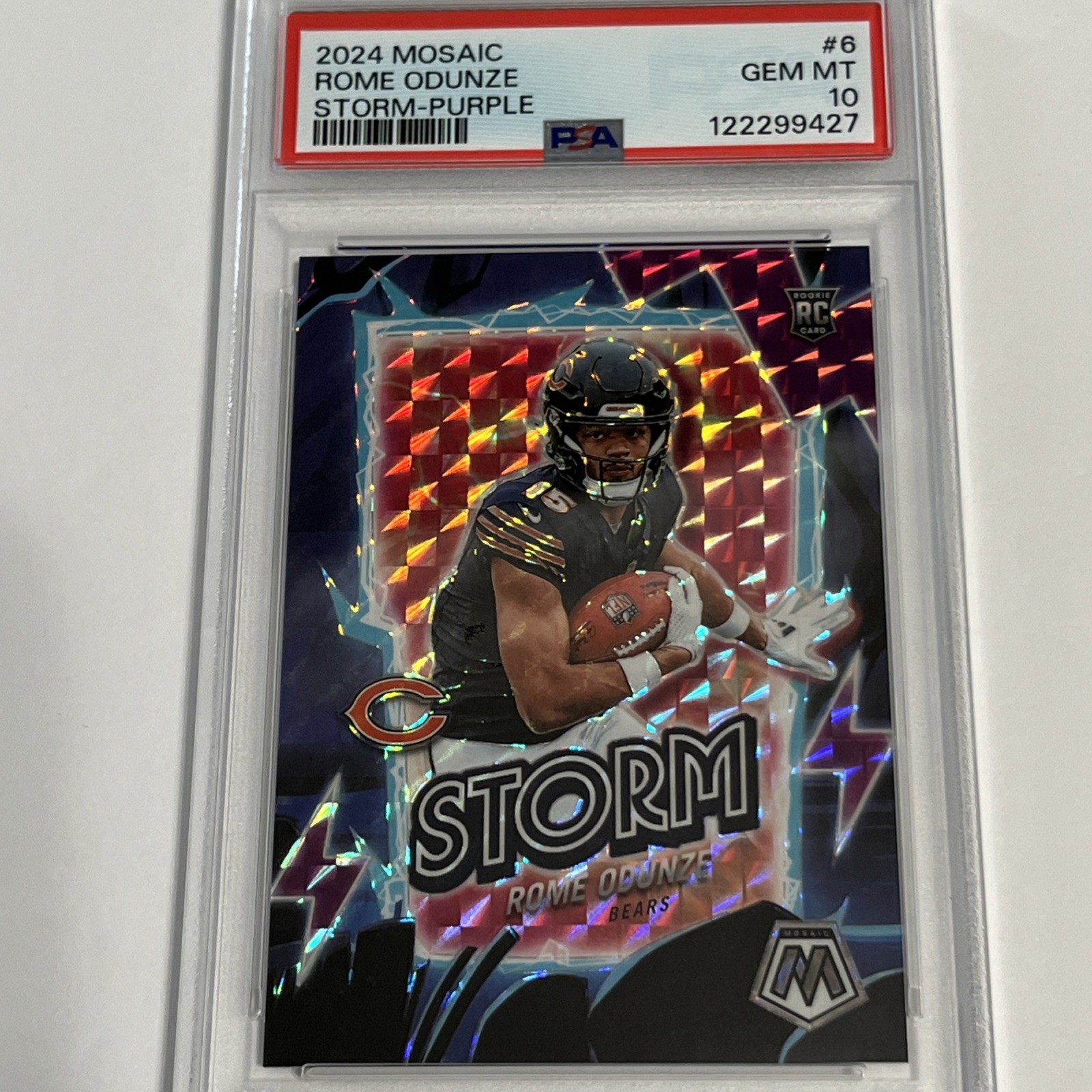 Rome Odunze Panini Mosaic Storm #6 Purple