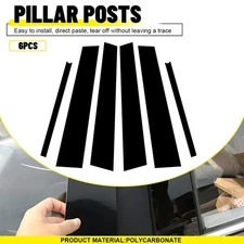 For 2018-2024 Chevy Equinox Gloss Black Door Side Window Pillar Posts Cover Trim