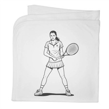 'Tennis Player' Cotton Baby Blanket / Shawl BY00050270