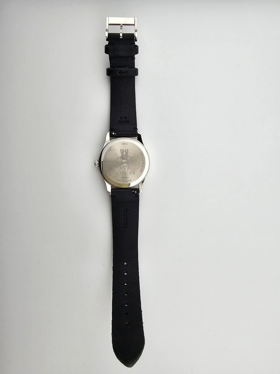 Gucci Men's G-Timeless Bee Dial Leather Strap Watch - YA1264149