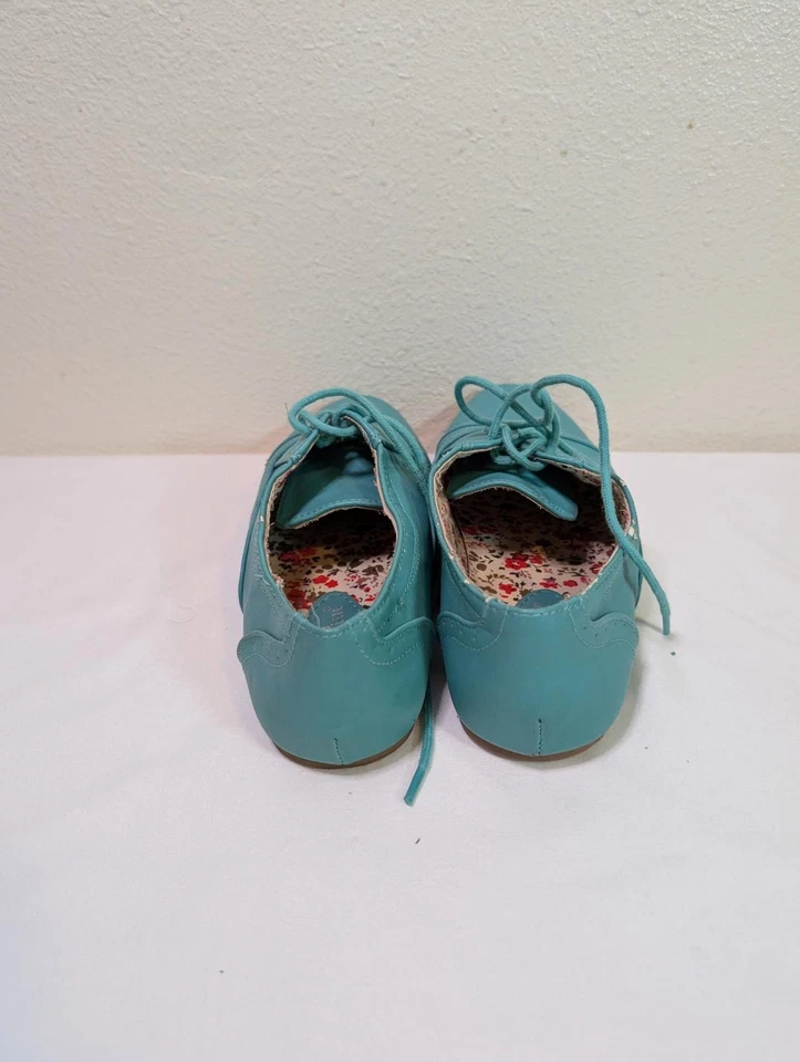 Zapatos Oxford Nature Breeze para mujer talla 8 turquesa con forro interior floral Foto 2 de 4
