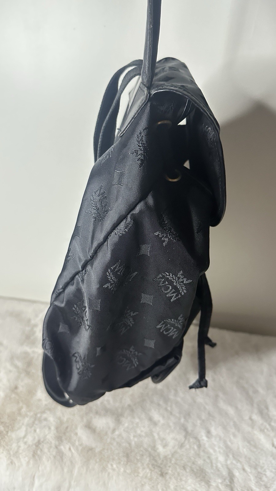 MCM Authentic Black Nylon Medium Backpack Vintage - image 22