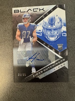 2022 Panini Black - Rookies Aidan Hutchinson #102 Silver Autographs 35/35 RC