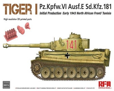 Ryefield-Model RM5001U 1/35 TIGER I PZ.Kpfw.VI Ausf.E sd.kfz.181 NEW MODEL KIT