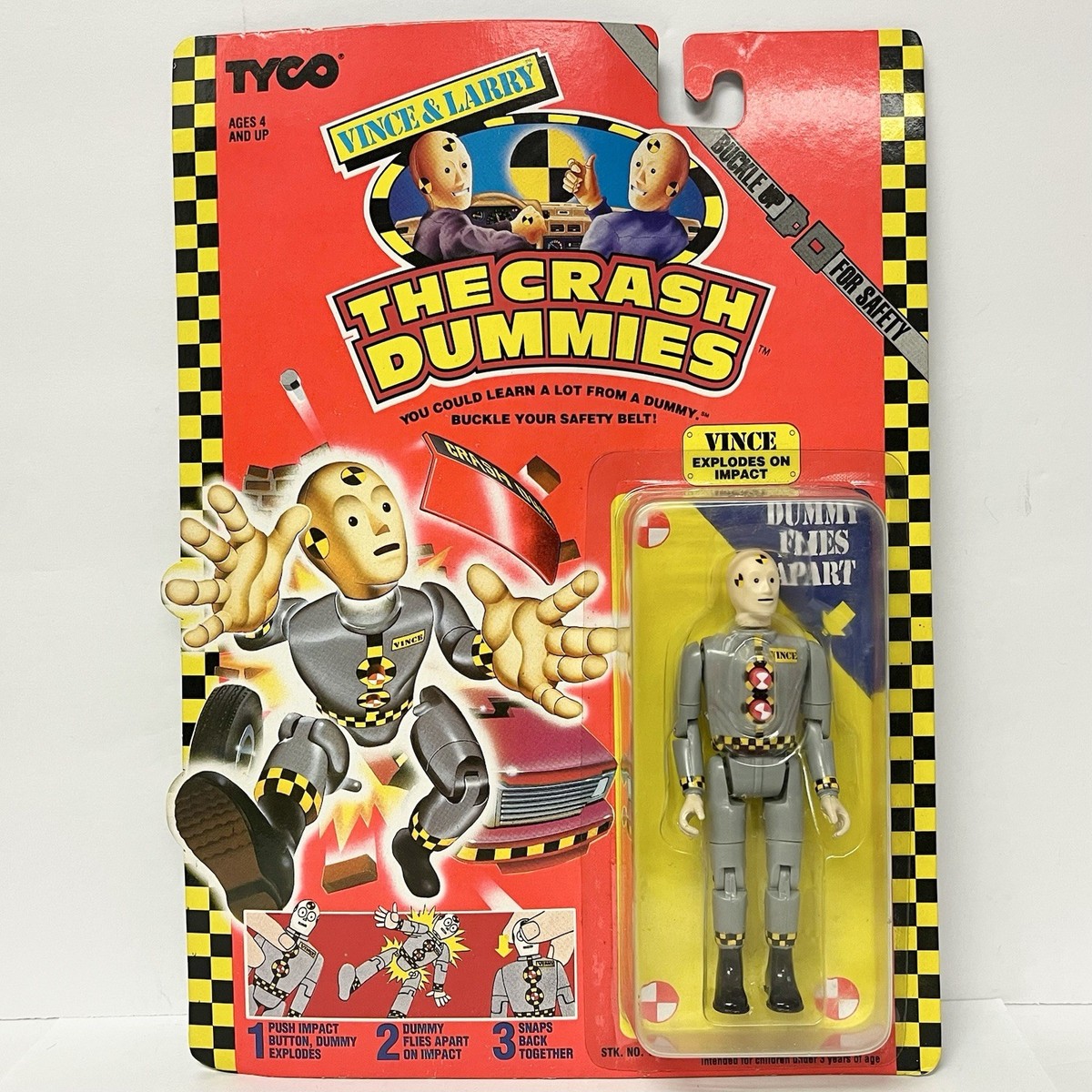 Tyco Crash Dummies LOT 1991 1992 - Larry, Vince, Spare Tire, Bot