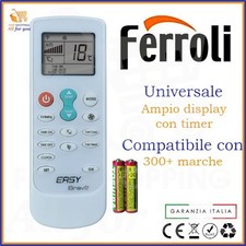 Telecomando universale condizionatore per Fer Ferroli clima climatizzatore bravo